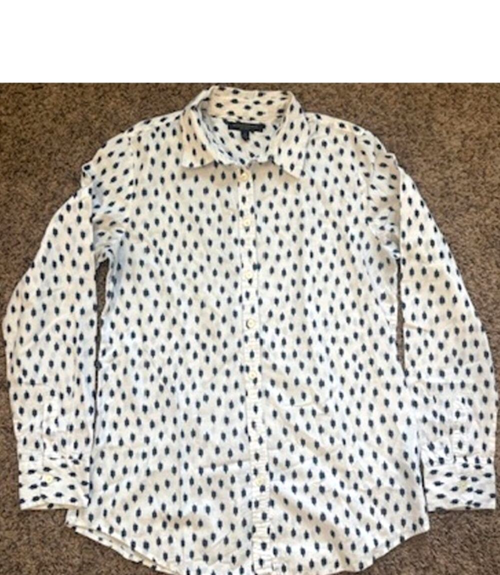 Womens Banana Republic Soft Wash Button Up Shirt Size Medium